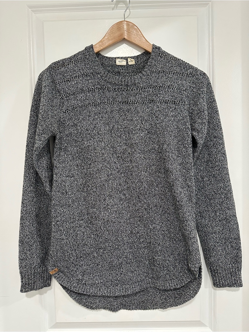 tentree Women's Gray Marled Crewneck Sweater Cotton Size Small